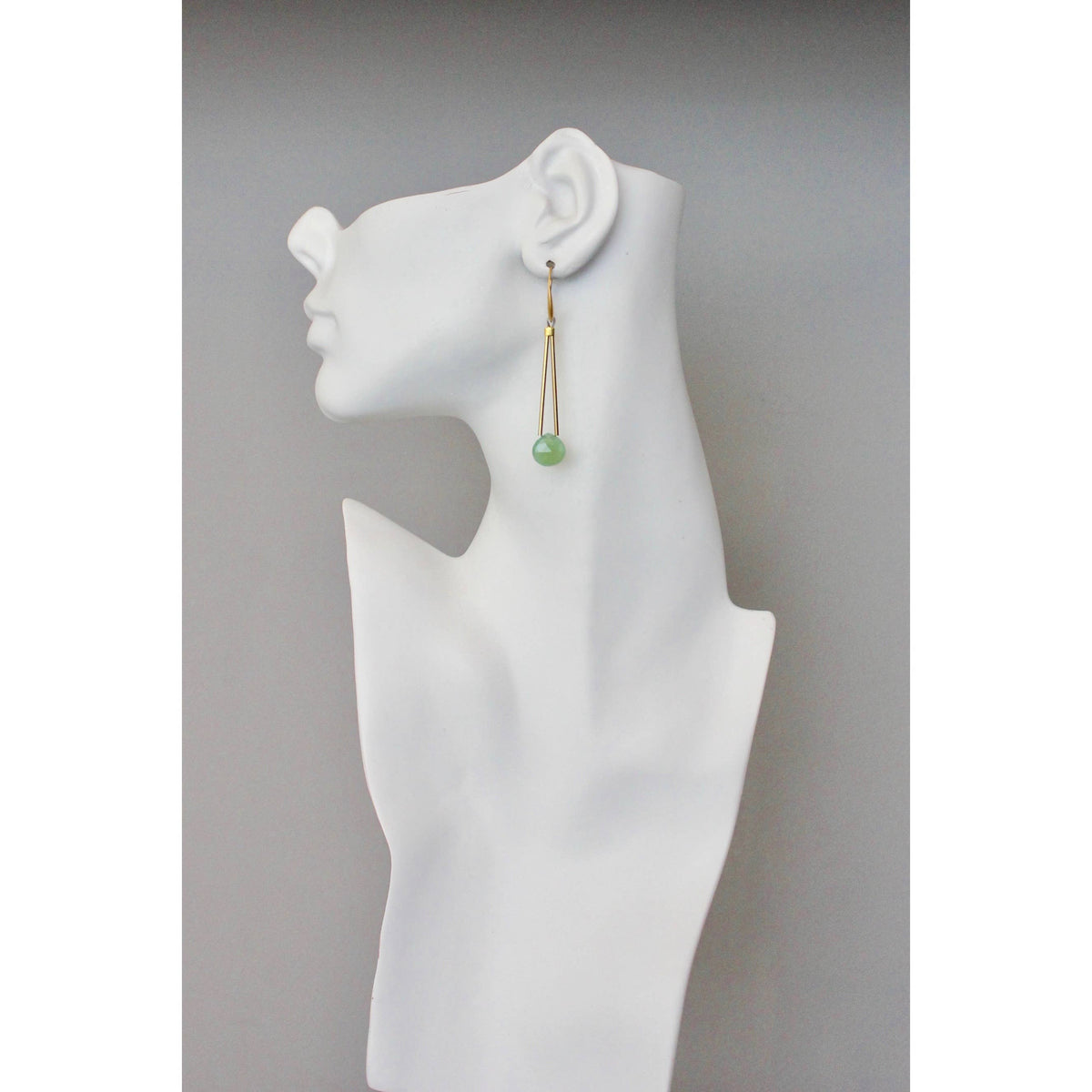 David Aubrey | Green onyx earrings