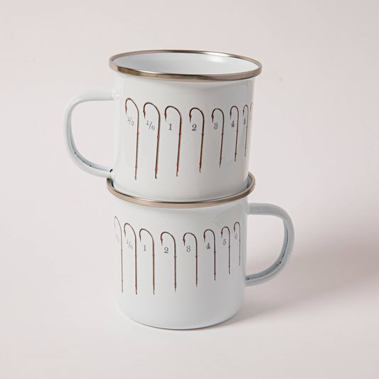 Sporting Nation | Vintage Fishing Hooks Enamel Mug