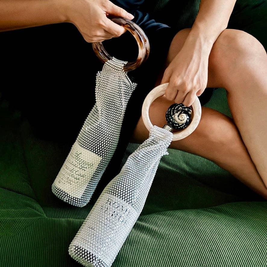 Vinari | Luxe Crystal Wine Carrier: Black (Limited Edition)