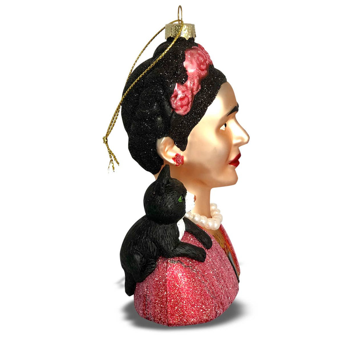 Frida & Cat Glass Ornament