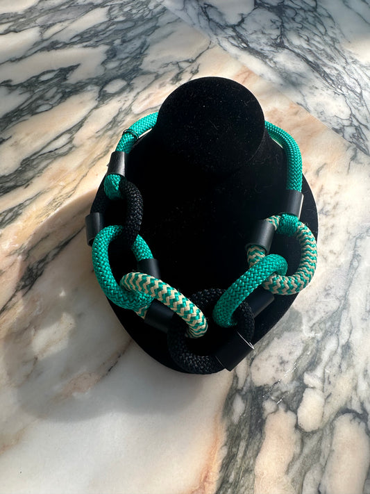 CHIRSTINA BRAMPTI | BEYOND SIMPLICITY OLYMPIC LOOP SHORT NECKLACE GREEN