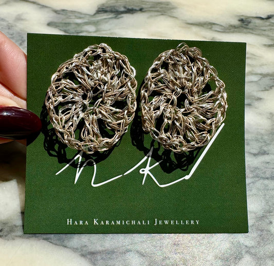 Hara Karamichali | Harmony Oval Lace Earrings