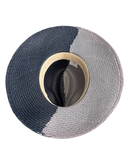 L'ora D'oro | Panama Hat - Navy Grey Bi Colour
