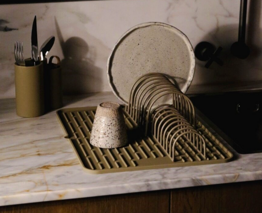DESIGNSTUFF | Dish Drainer, Khaki (Set of 2)