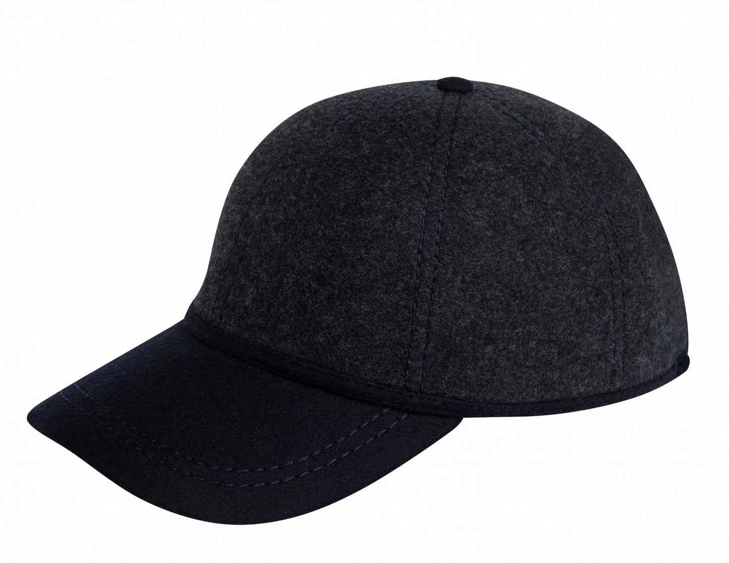 Sarah J Curtis | Dark Navy / Charcoal Woollen Cap - SALE