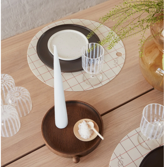OYOY | Inka Wood Tray Round Small Dark