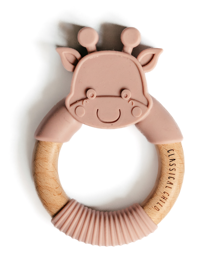 CLASSICAL CHILD | Giraffe Teether Rose