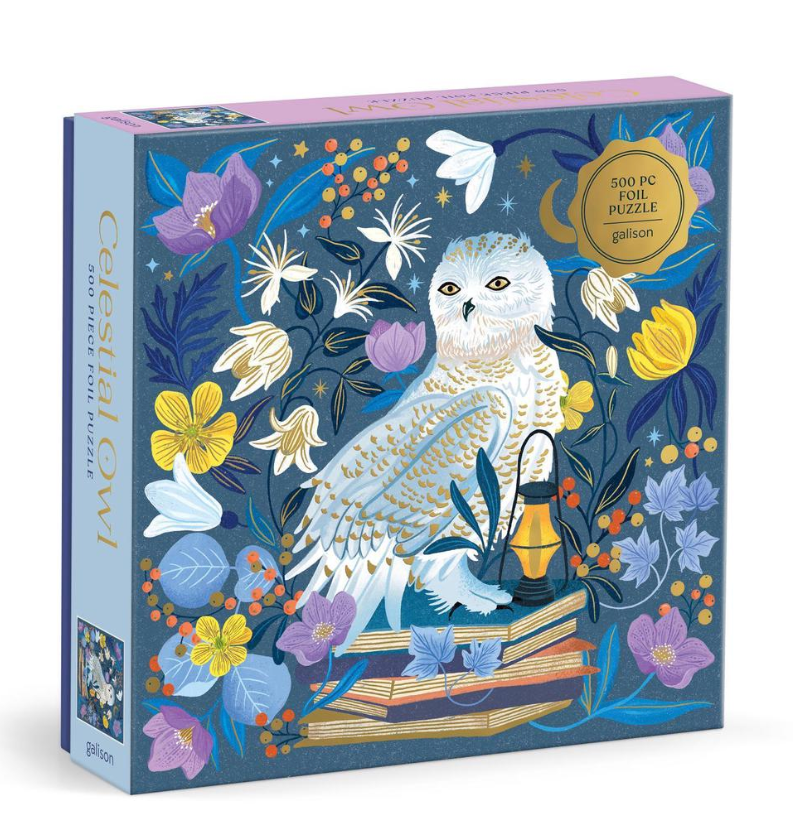 Galison | Celestial Owl 500 Piece Foil Puzzle