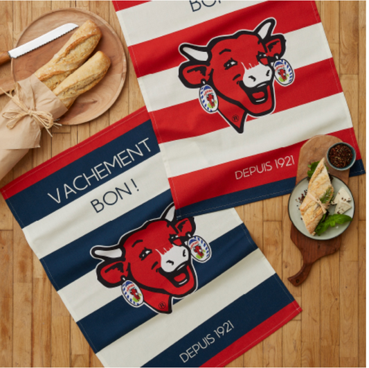 Coucke | VACHE RAYE TEA TOWEL - Blue
