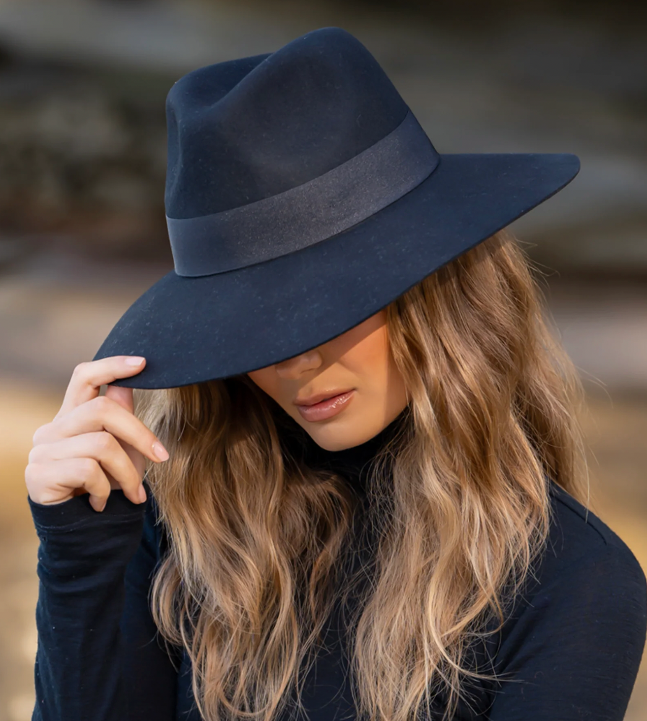 Sarah J Curtis | Traditional Wool Fedora Noir - SALE