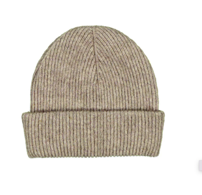 McDonald Textiles| Possum Merino Fine Rib Hat - Mocha
