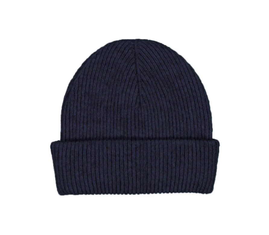 McDonald Textiles | Possum Merino Fine Rib Hat - Navy
