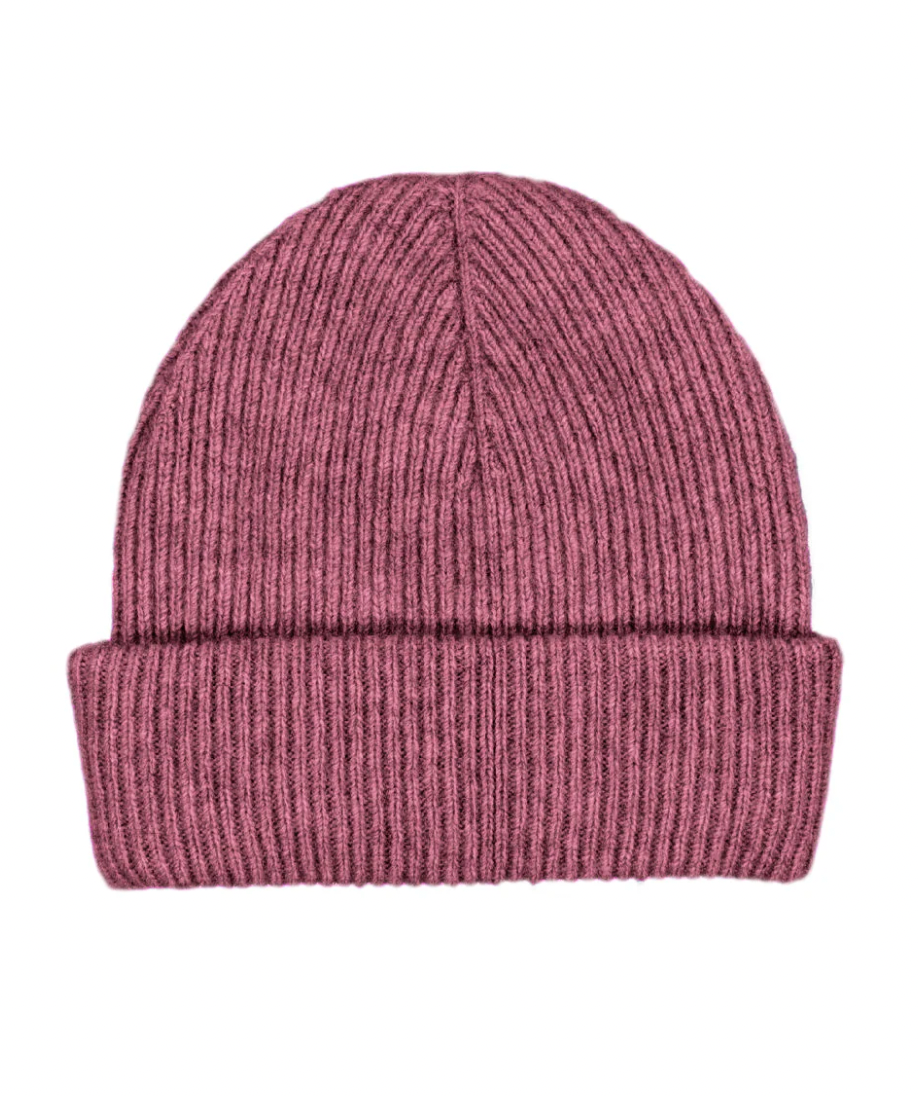 McDonald Textiles | Possum Merino Fine Rib Hat, Heather - SALE