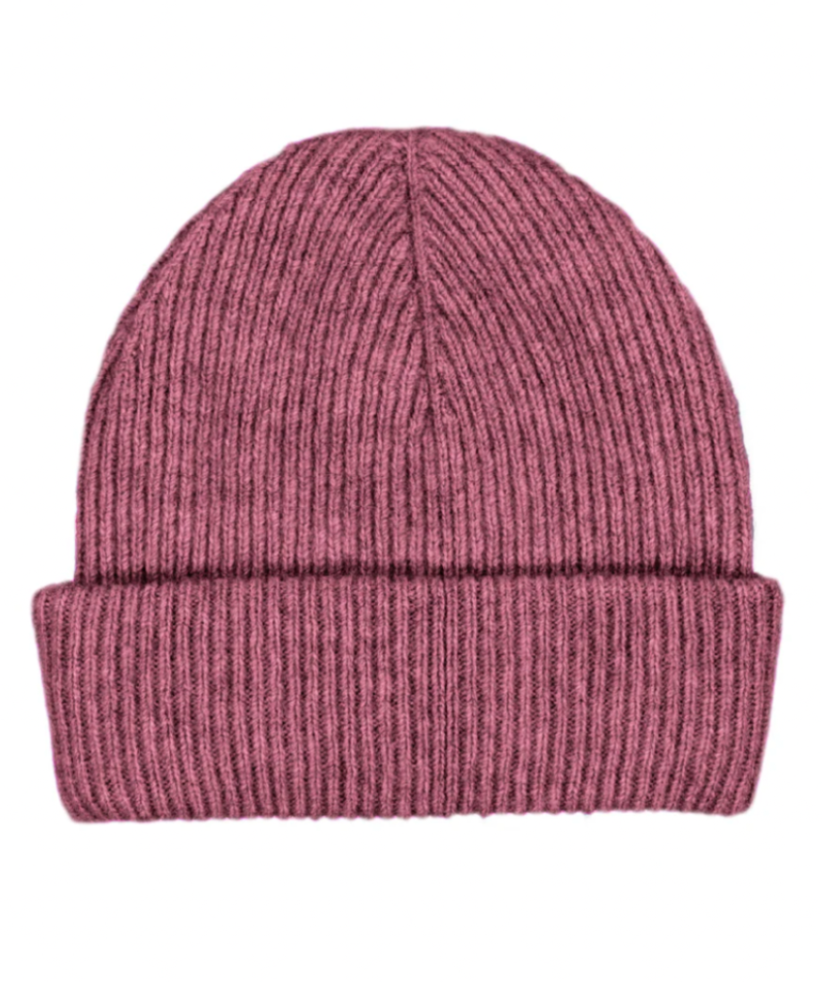 McDonald Textiles | Possum Merino Fine Rib Hat, Heather