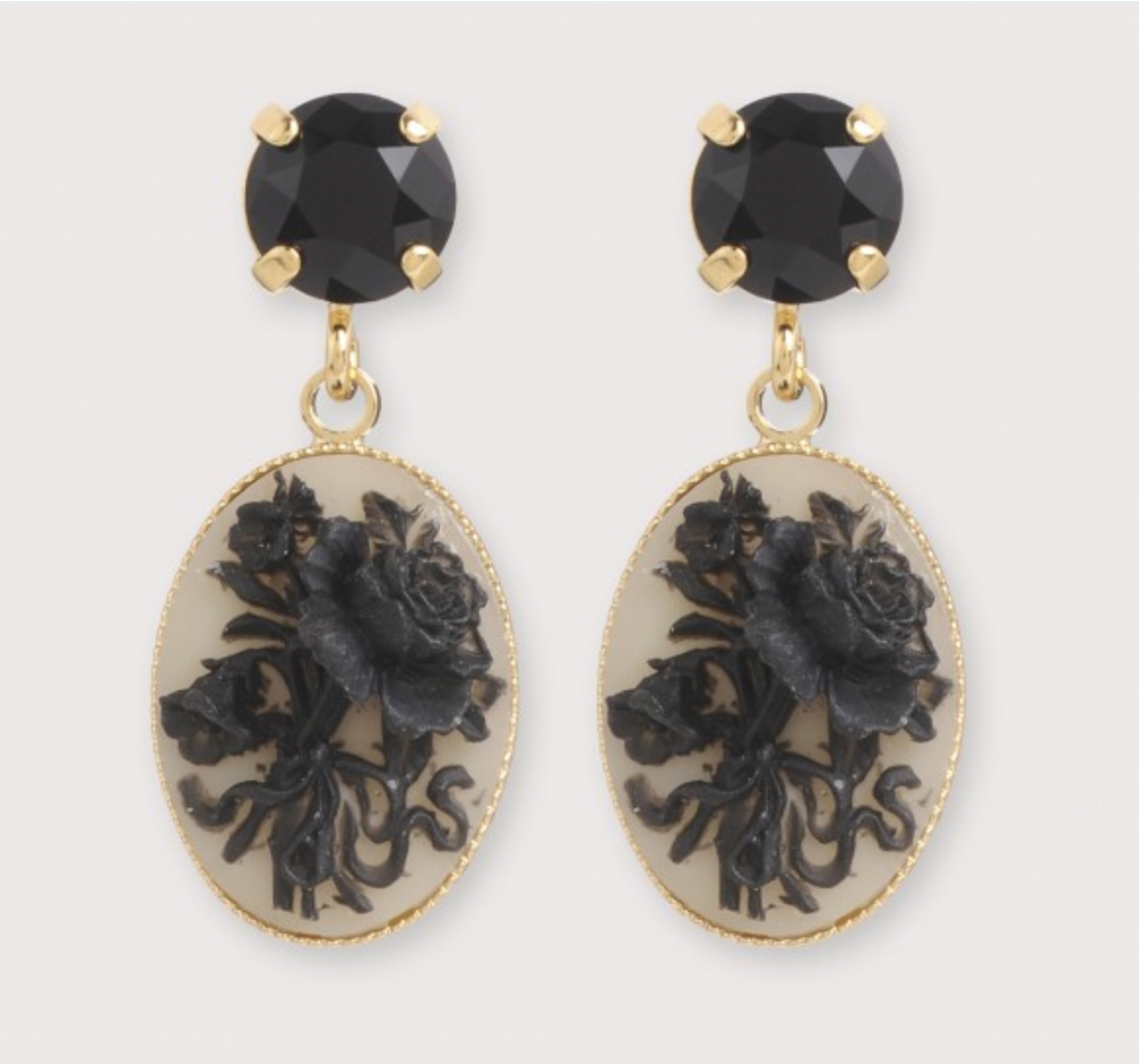 Julie Sion | Cameo Mini Strass - Black