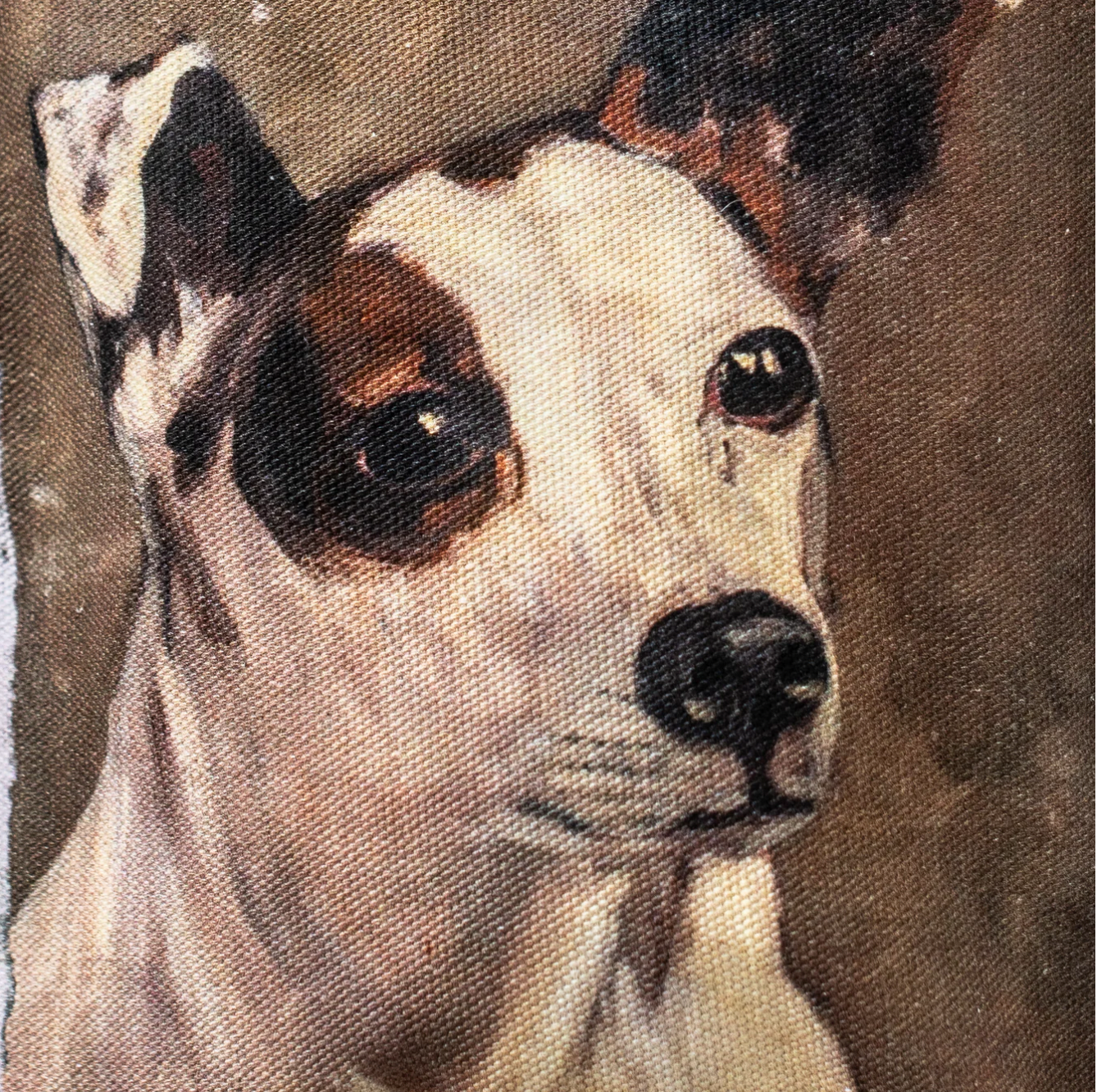 Swarm Amsterdam | Canvas Painting Zip Clutch - Terrier