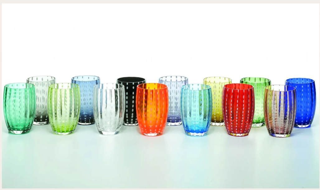 Zafferano Italy | PERLE Tumbler Gift Box of 2 - Clear