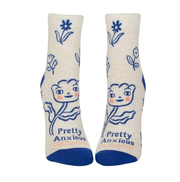 Blue Q | Ankle Socks, Pretty Anxious - SALE