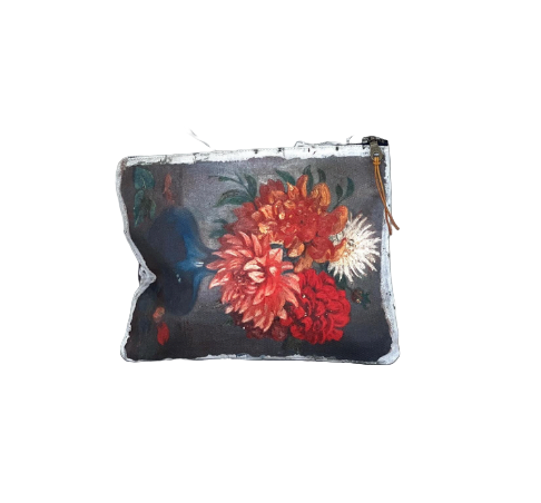 Swarm Amsterdam | Canvas Painting Zip Clutch - Dhalia