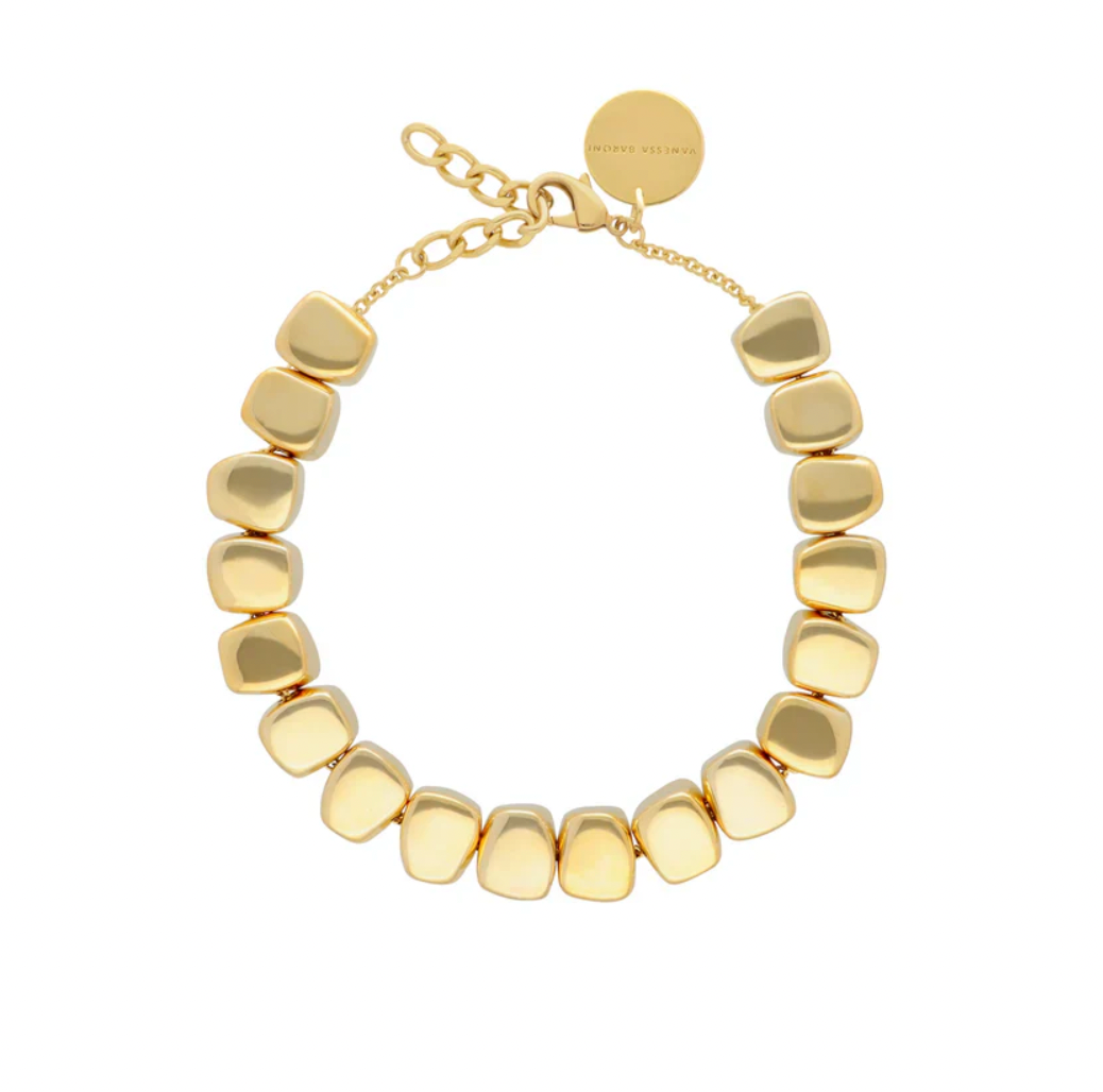 Vanessa Baroni | Small Organic Shaped Necklace Gold