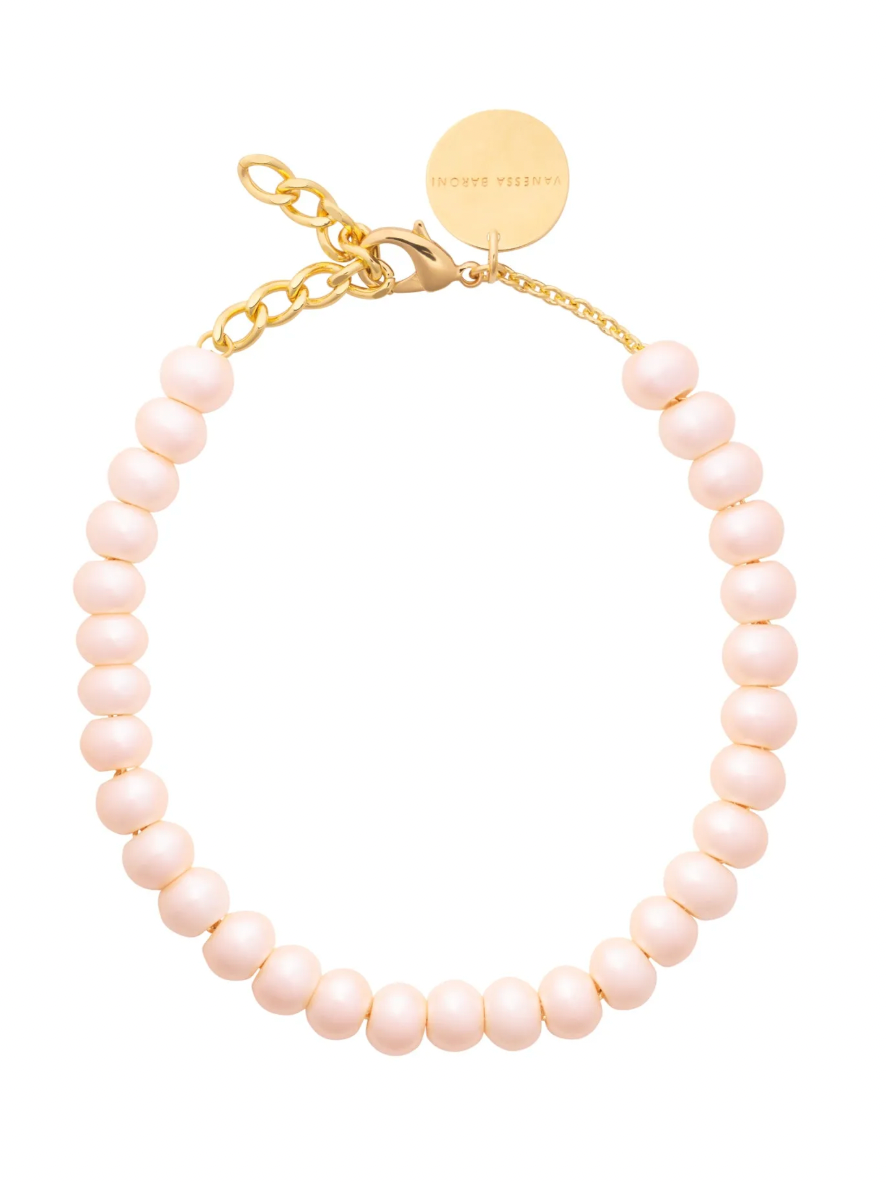 Vanessa Baroni | Mini Beads Necklace Apricot Pearl