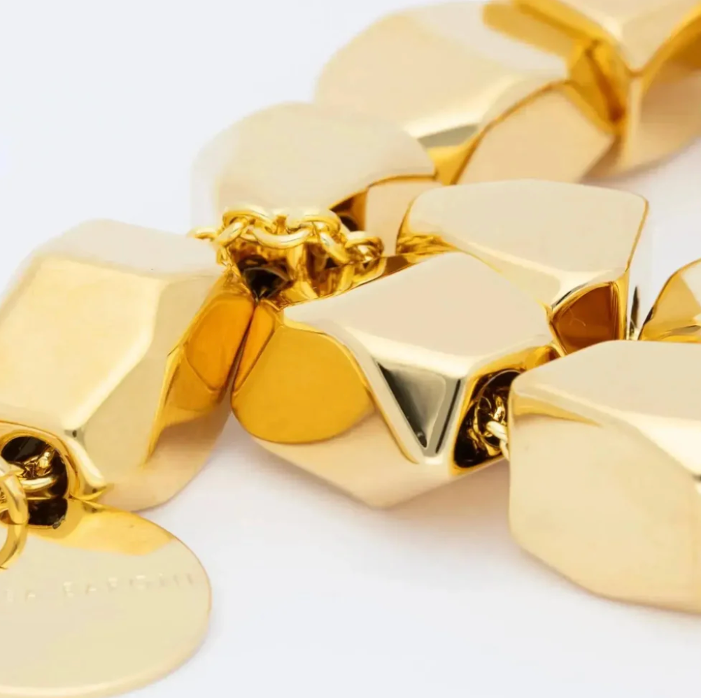 Vanessa Baroni |Stone Shaped Gold Necklace