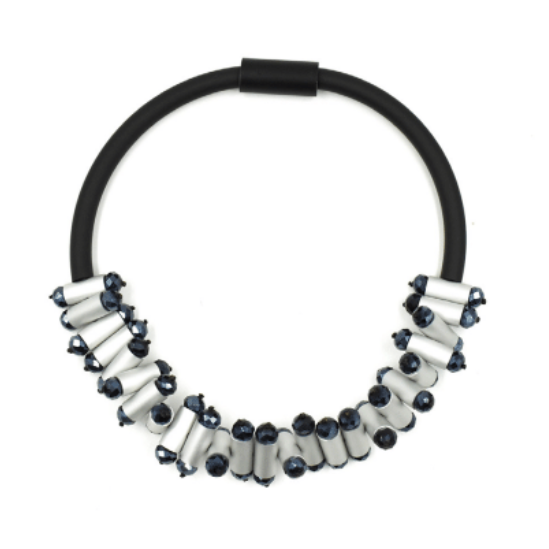 CHIRSTINA BRAMPTI | MILKY WAY RUBBER GLASS ACCENTS SHORT NECKLACE