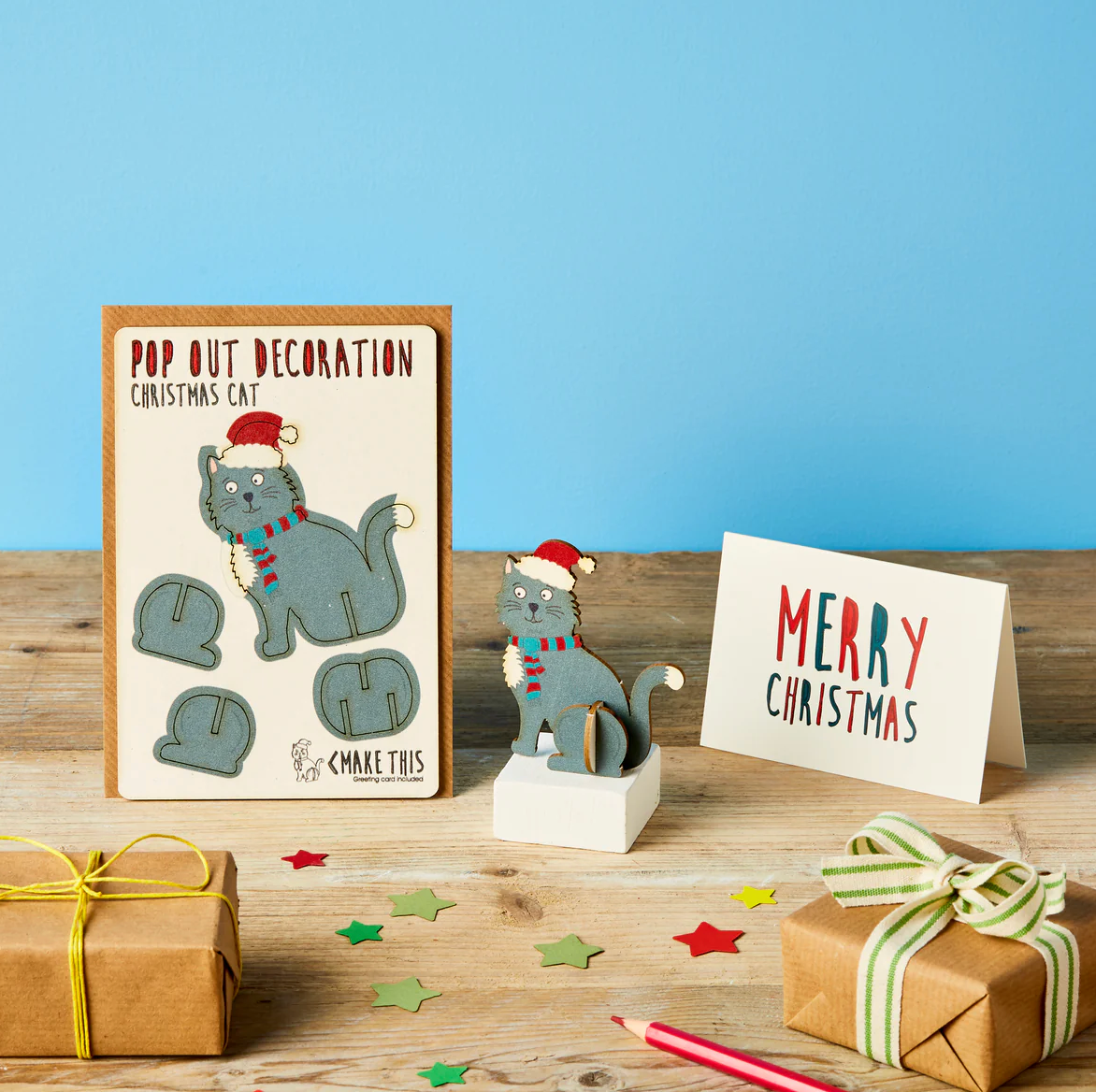 Pop Out Decoration Christmas Cat