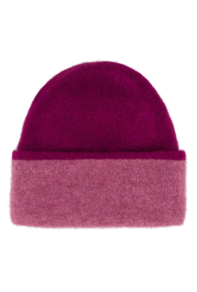 McDonald Textiles | Two Tone Beanie - Heather/Berry