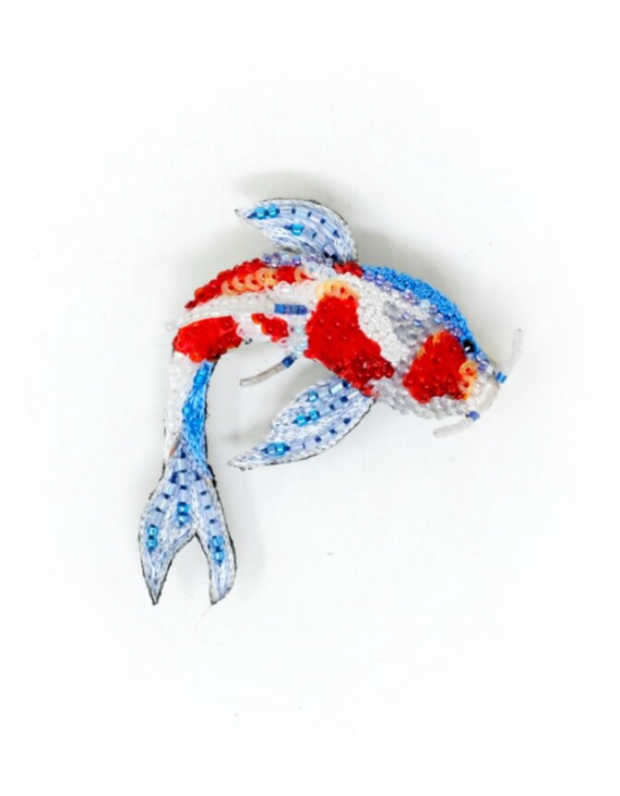 TROVELORE | Kohaku Koi Fish Brooch