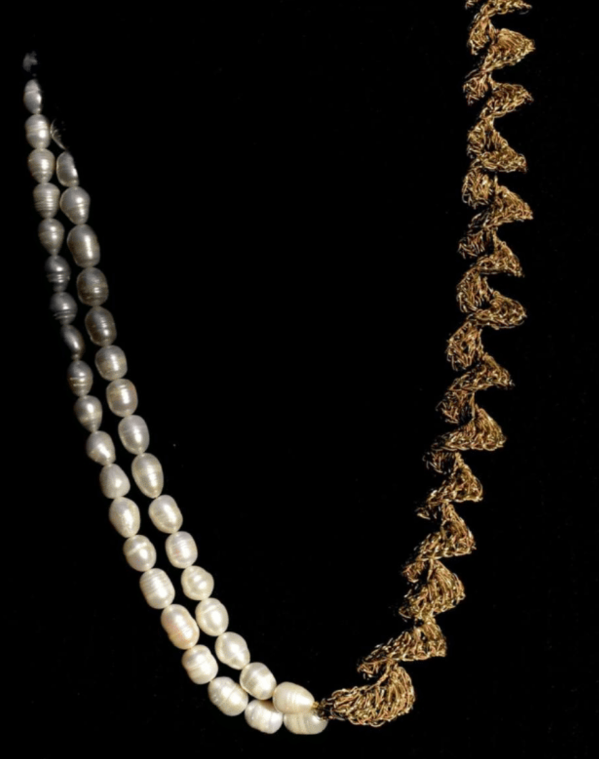 Hara Karamichali | Dione Stone Necklace - Gold & Pearl