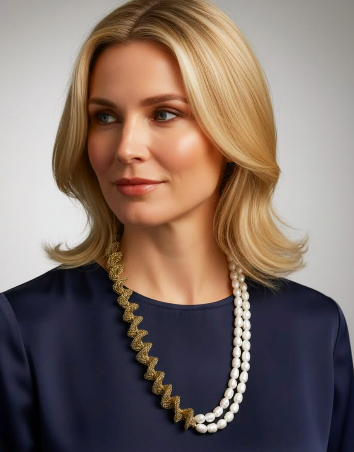 Hara Karamichali | Dione Stone Necklace - Gold & Pearl