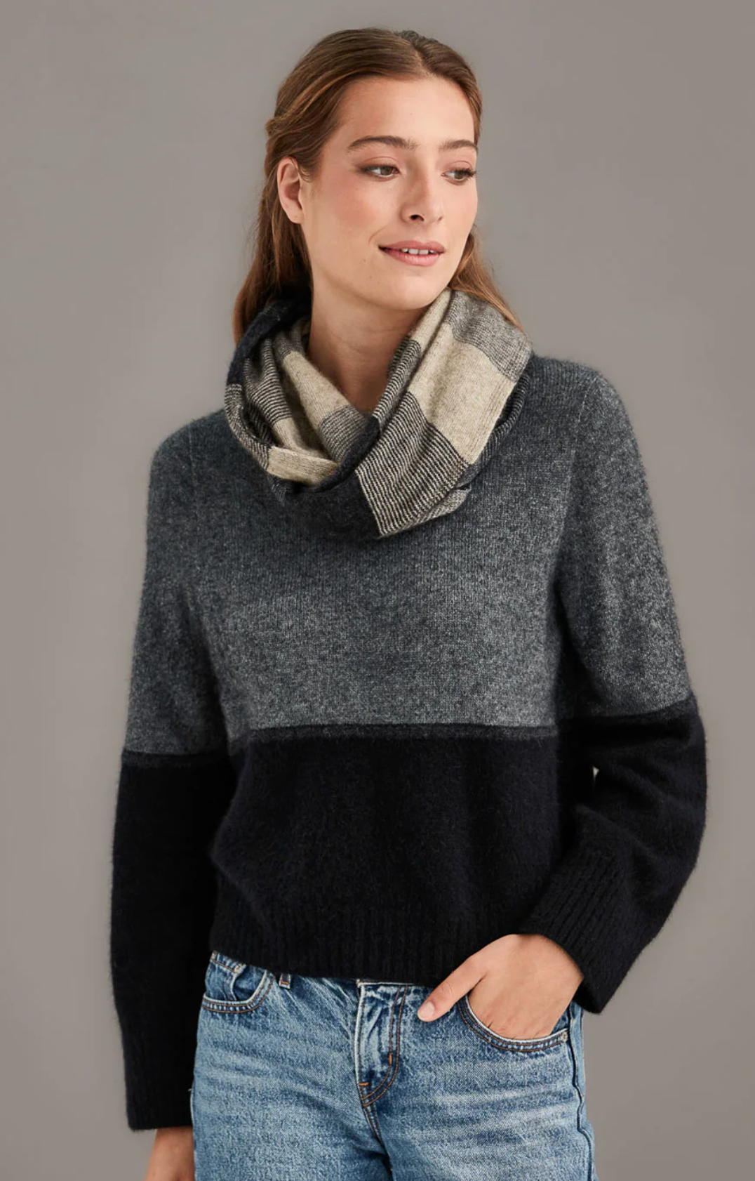 McDonald Textiles | Ombre Snood - Sepia
