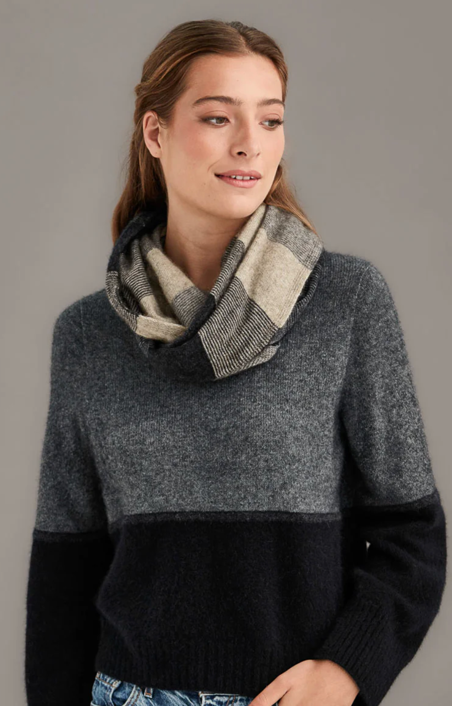 McDonald Textiles | Ombre Snood - Sepia