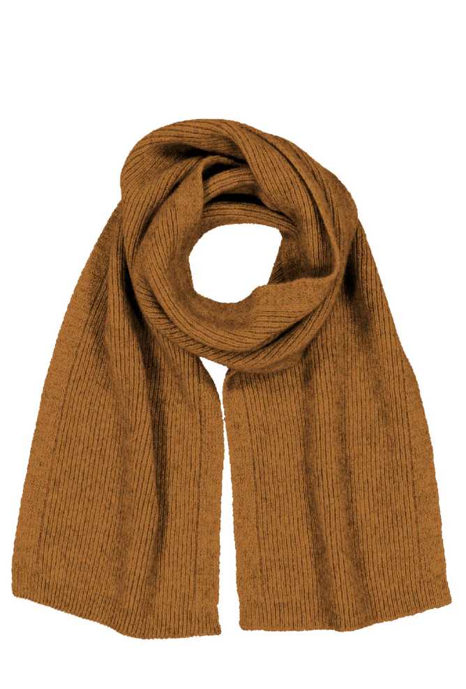 McDonald Textiles | Possum Merino Fine Rib Scarf - Honecomb