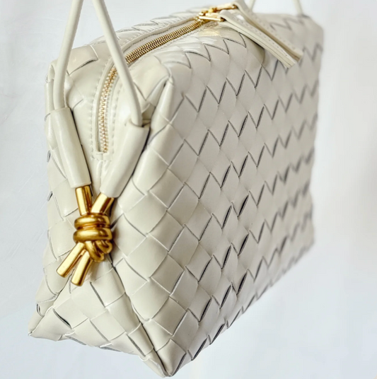 L'ORA D'ORO | PIP Shine Weave Crossbody - Milk