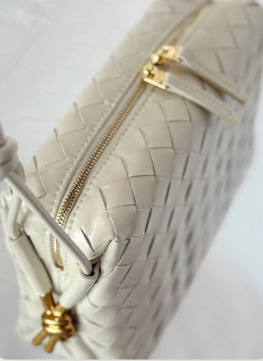 L'ORA D'ORO | PIP Shine Weave Crossbody - Milk