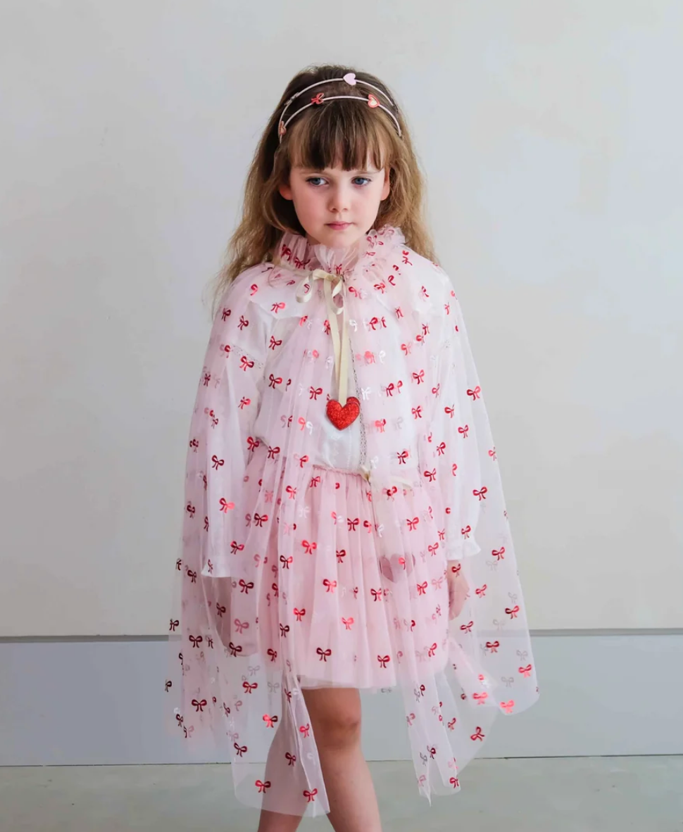 Mimi & Lula | Cutesy bow print cape PRE ORDER