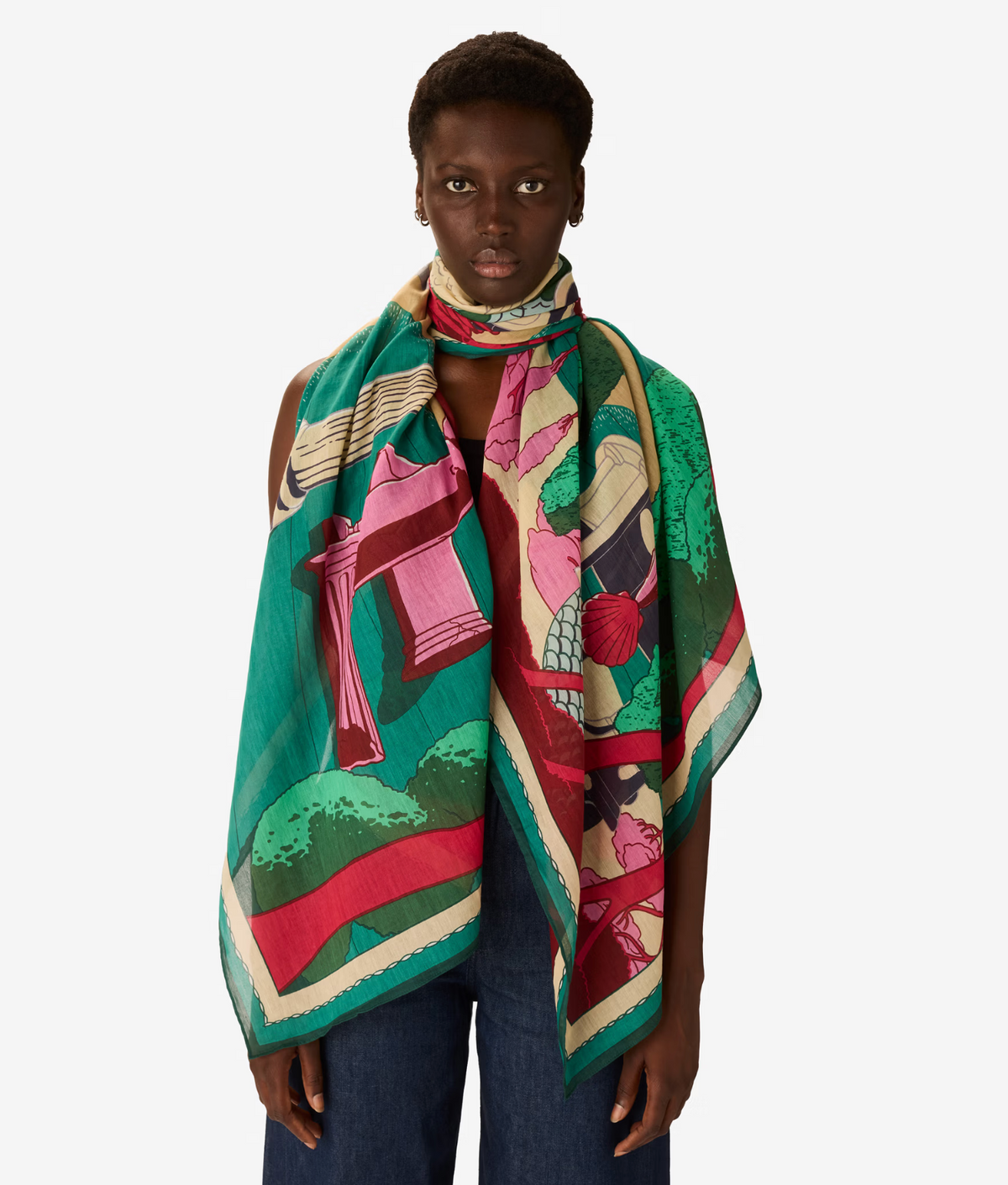 Inoui Edition | SCARF JARDIN 100 - FUCHSIA (PRE ORDER - ETA 30/9/26)