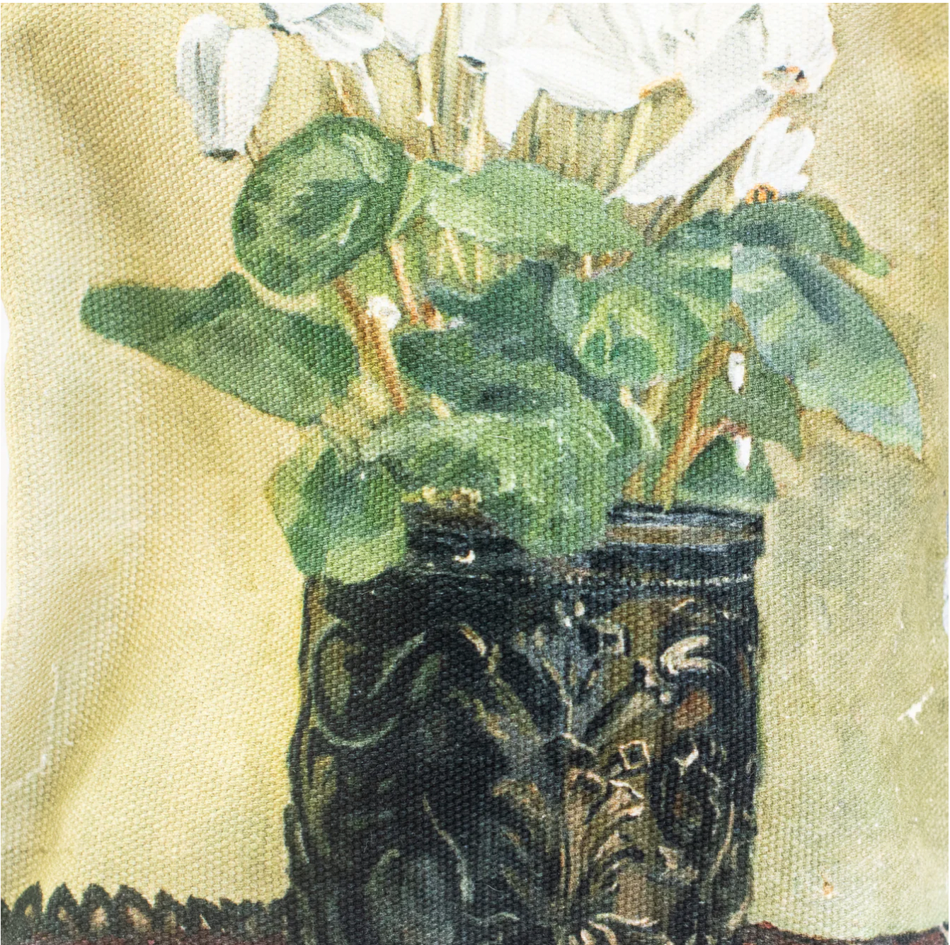 Swarm Amsterdam | Canvas Painting Zip Clutch - Cyclamen