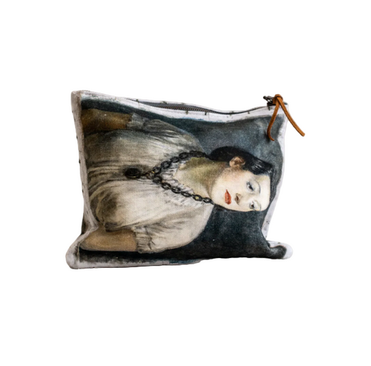 Swarm Amsterdam | Canvas Painting Zip Clutch - Isabelle