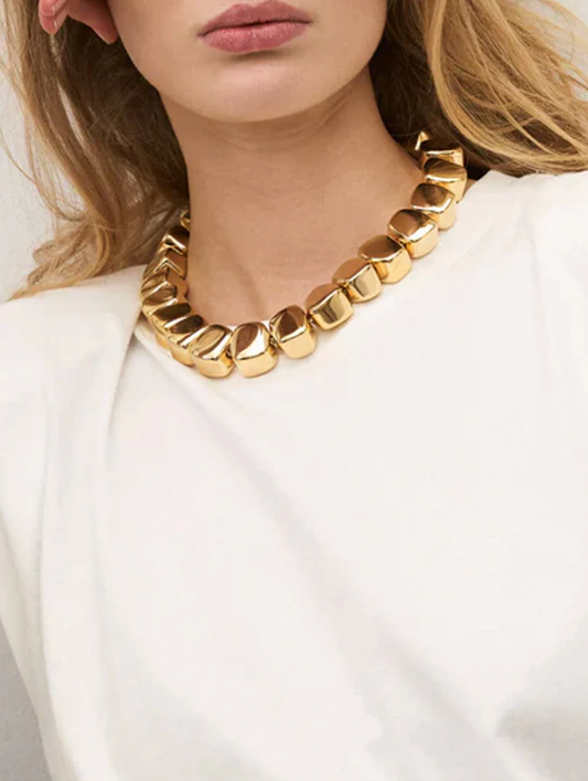 Vanessa Baroni | Small Organic Shaped Necklace Gold SALE