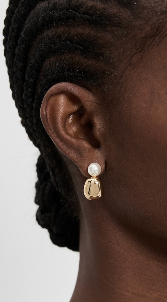 Lele Sadoughi | Gold Pebble Stud Earrings