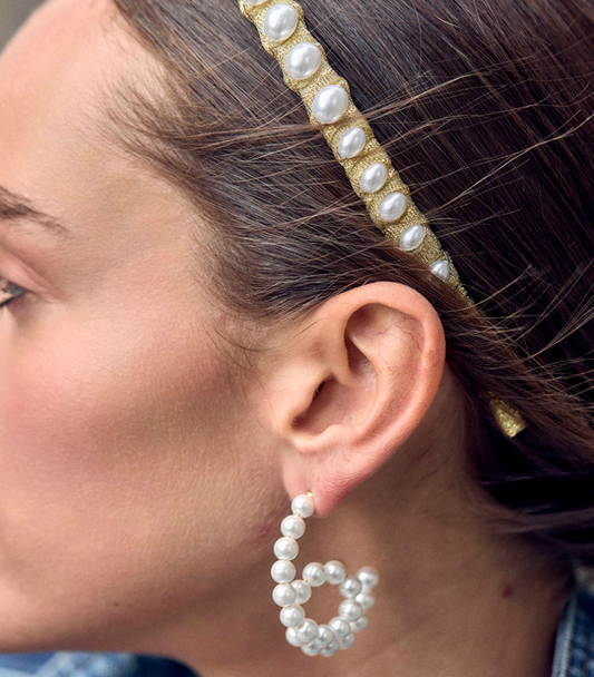 Lele Sadoughi | Pearl Loop-De-Loop Hoop- Earrings