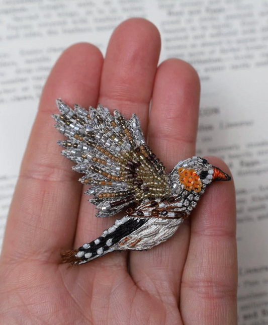 TROVELORE | Zebra Finch Brooch