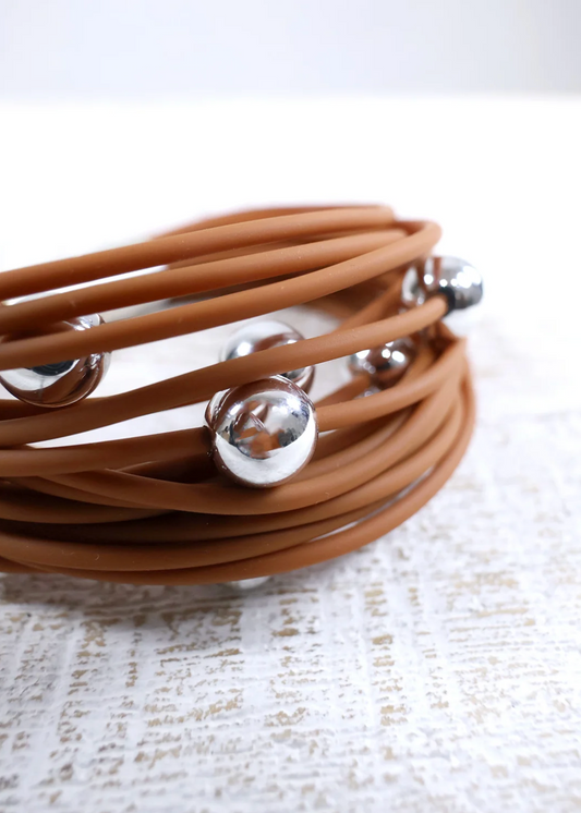 Christina Brimpti | VISIONS IN NOIR RUBBER BRACELET - Brown