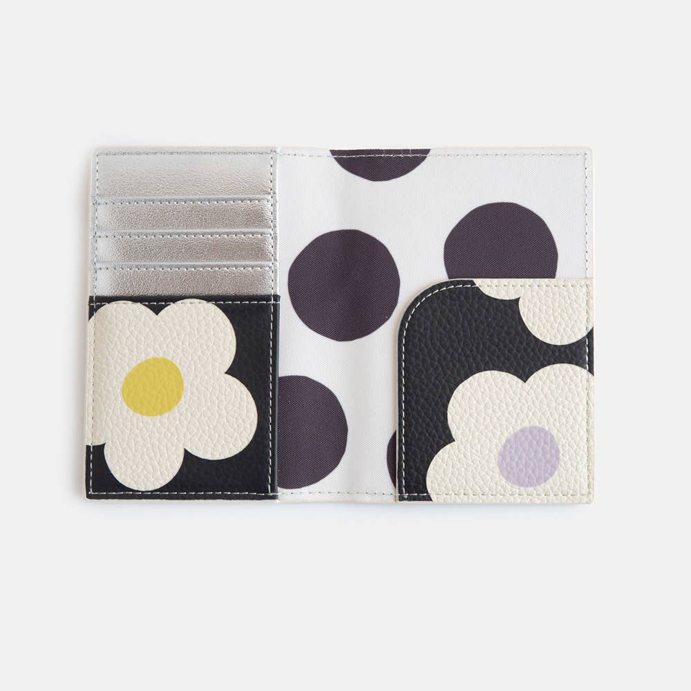 Caroline Gardner - Multi Flower Charcoal Passport Holder