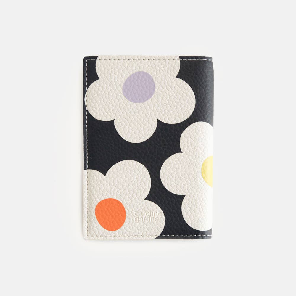 Caroline Gardner - Multi Flower Charcoal Passport Holder
