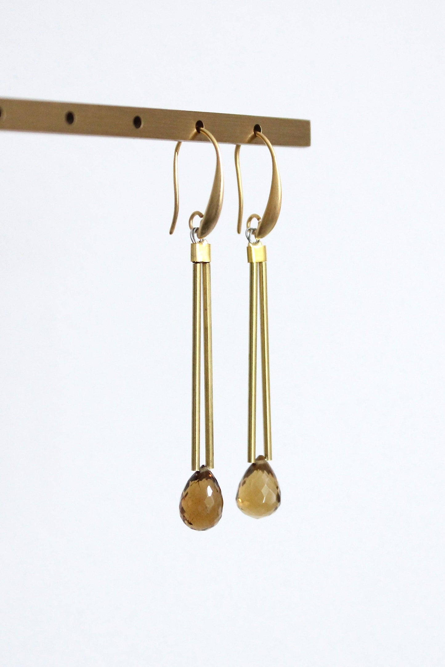 David Aubrey | Beer quartz earrings
