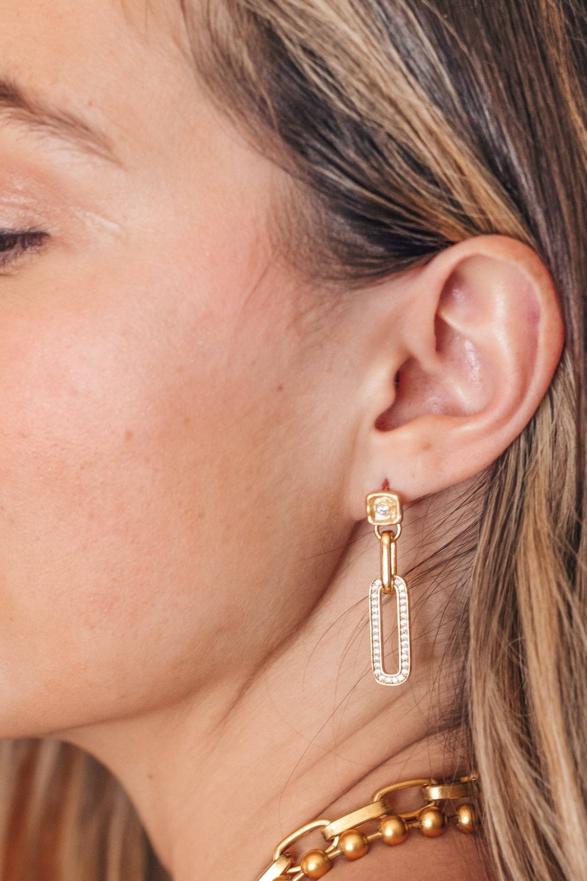 Loni Paul | Pave Chain Post Earrings
